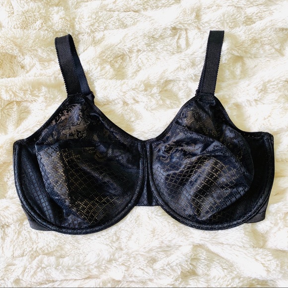 44DDD WACOAL Visual Effects Minimizer Bra Black - Picture 2 of 7